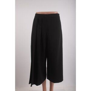 Zara Womans Pants Culottes Pleated Size XS Black Gaucho Wide Leg 2753/226 NWT